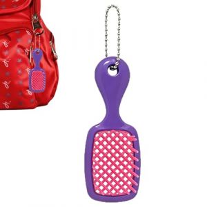 Mini brosse &agrave; cheveux porte-cl&eacute;s - Accessoire pratique d&eacute;coratif - Porte-cl&eacute;s - Mini brosse &agrave; cheveux de voyage - Pour la famille, les amis, les &eacute;tudiants, les hommes, les femmes, les d&eacute;placements, la (FizzyAlum, neuf)