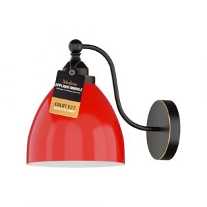 LEDSone Moderne Vintage r&eacute;tro industriel col de cygne bras en m&eacute;tal E27 applique murale luminaire pour salon salle &agrave; manger cuisine. (Rouge) (LEDSONE, neuf)