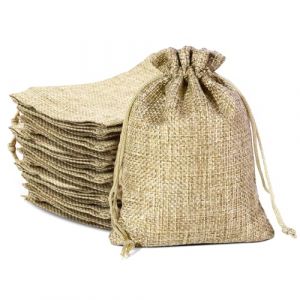 HMCEY Lot de 24 Petit Sachet Tissu,Sachet en Jute Avec Cordon de Serrage,Pochon Cadeau Noel,Pochon Bijoux Reutilisable,Sachets pour Lavande,Sac &agrave; Remplir,Sachets Dragees Anniversaire pour Artisanat (EASYFLOW TRADE LTD, neuf)