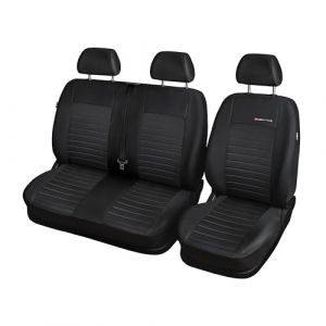 MOTOS Housse Siege Voiture Personnalisée pour Volkswagen Transporter T5 2003-2015, Protection de siège de Voiture avec système de Coussins gonflables Actifs, idéale pour Les conducteurs, matériau à t (MOTOS EU, neuf)