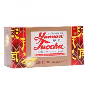 Yunnan Tuocha Zouji - Th&eacute; Tuocha au Ginseng &ndash; Vitalisant - 20 Sachets - 40g - Origine Yunnan Garantie (ZOUJI TUOCHA, neuf)