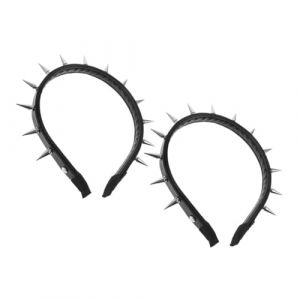 GALPADA 2pièces Bandeau Gothique Punk Avec Clous -tête Steampunk Pour Cosplay Accessoire De Fête Halloween Et Carnaval Élégant Et (Martin Peng, neuf)