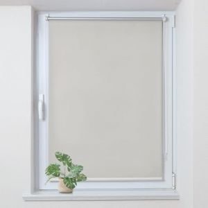 Allesin Store Enrouleur Occultant Thermique sans Perçage, Rideau Opaque Isolant, Montage Simple pour Fenêtre ou Porte, 100l x 150L cm, Largeur du Tissu 96 cm, Crème (Allesin FR Store, neuf)