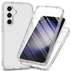 XINNI Coque pour Samsung Galaxy S25 Antichoc Housse avec Protège écran, 360 Degrés Full Body Etui Solide Double Face Bumper Portable Transparent Housse,Cristal (Fengqi UK, neuf)