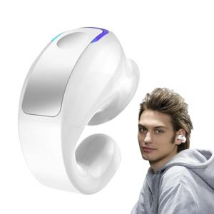 Missmisq 5.3 Écouteurs Oreille Ouverte Open Ear Clip- Stéréo Ecouteurs Clip d'oreille sans Fil À Conduction Osseuse Casque D'écoute À Conduction Osseuse avec Clip d'oreille sans Fil pour Le Sport (nubayer, neuf)