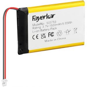 Fayerkar Batterie Li-ion polymère de rechange 3,7 V 1500 mAh 503759 pour bricolage batterie de stockage d'énergie LED ventilateur cadeau (XLANG LIMITED, neuf)