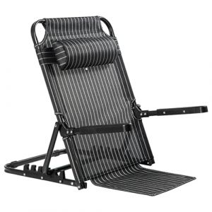 Dossier de lit Matelas réglable à 7 Positions,Matelas de Dossier d'appui-tête Amovible,Tapis de Plage avec dossie,Chaise Longue de Plage Pliable,Chaise de Loisirs pour Lire,allaiter et se Reposer (Aeroflexa, neuf)