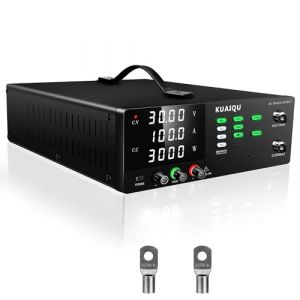 KUAIQU Alimentation Laboratoire 30V 100A 3000W Haute Puissance Alimentation de Laboratoire avec Stockage/OCP/OVP/OUTPUT/Encodeur Alimentation Stabilis&eacute;e R&eacute;glable pour Recharge Batterie/Lampadaires LED (kuaiqu Official EU, neuf)