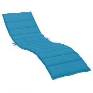 vidaXL Coussin de Chaise Longue, Coussin de Bain de Soleil, Coussins de Transat, Coussin pour Chaise de Jardin Patio Extérieur Arrière-Cour, Bleu 200x70x3 cm Tissu Oxford (MOOD ZOLA Kft., neuf)