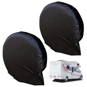 Spare Wheel Cover 2 pi&egrave;ces Enveloppe de Roue de Secours pour Voiture Housse pour prot&eacute;ger Les Roues de Caravane pour v&eacute;hicules caravanes Camping Cars remorques camions et de Nombreux v&eacute;hicules (fuzhouyuanhengdianzishangwuyouxian gongsi, neuf)