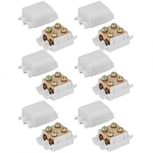 6PCS Bornier Electrique 16mm&sup2; Connecteur S&eacute;parateur de Fil 1000V 100A Haute Puissance M3 Filetage Conception Fendue Connecteurs Rapides pour Connexion de Fil &eacute;lectrique 2.5‑16mm&sup2; (Chasoe, neuf)