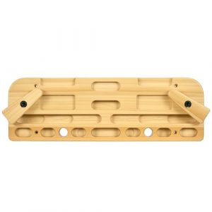 SPORTNOW Poutre d'escalade 19 Encoche Grande Planche &agrave; Suspendre entra&icirc;nement vis de Montage Bois Massif Naturel (Aosom FR, neuf)