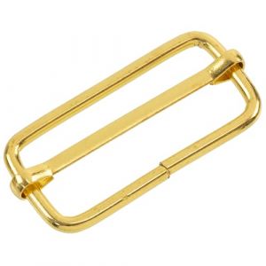 AERZETIX - Lot de 12 Boucles coulissantes réglables pour projet de loisir créatif bretelles bandoulières décoration et anses de sac | passage de sangle 40 mm | en métal de couleur doré (Tuning, neuf)