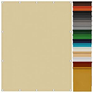Toile Ombrage Imperméable Rectangulaire 1 x 2.8 m Résistant aux UV Brise Vue pour Balcon avec 4 Morceaux de Corde pour Patio Jardin Terrasse Extérieur Balcon, Jaune Sable (LvLiangChenMiaoDianZiShangWuYouXianGongSi, neuf)