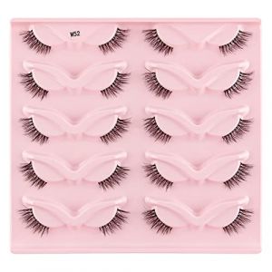 Lot de 5 paires de faux cils denses longs et épais - Œil russe (J, taille unique) (ZhuZhouYuZiNanShangMao, neuf)