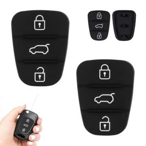 2 Pièces Coque clé de Voiture Compatible pour Hyundai i10, i20, i30, ix20, ix35, Elantra et Kia Sportage, Ceed, Picanto, Rio, Étui de Protection Durable pour Télécommande à 3 Boutons, Noir (jueshengshangmaoyouxiangongsi, neuf)