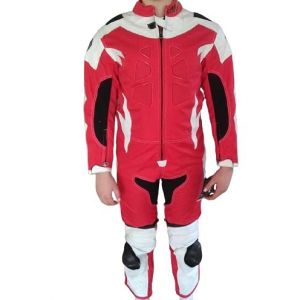 BI ESSE - Combinaison mini moto professionnelle pour enfant en cuir et Cordura, avec (rouge/blanc, L (9-10 ans)) (BS MOTO, neuf)