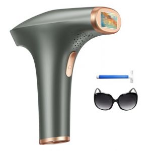 Haarlosy Épilateur Lumière Pulsée de Glace,IPL Épilateur Laser 999,900 Flashes avec 9 Niveaux et 3 Fonctions - HR/SC/RA pour Femme et Homme, Visage, Corps, Bikini, Aisselles - Noir foncé (MTRE, neuf)