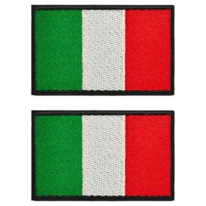 Applique Brodée De Drapeau De l'Italie, 2 pièces, Fer Sur l'étiquette De Correction De Couture, Ecusson Militaire, pour uniforme militaire sac tactique veste jean chapeau, Multicolore (Thuranda OÜ, neuf)