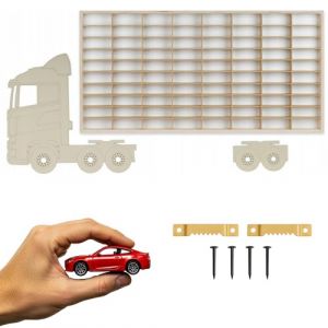 ArtTwist Vitrine pour Collection avec 80 Compartiments | Armoire Vitrine Murale 78,5cm x 40cm x 4cm pour Hot Wheels ou Matchbox | Etagere Figurine (LKW 018BL) (Arttwist, neuf)