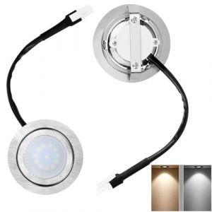 xyunluk Lot de 2 Ampoules LED for hotte de cuisini&egrave;re, Trou de 2,36 &agrave; 2,56 Pouces, 1,5 W, 12 V, 24 V, 110 V, 220 V, avec connecteur, &eacute;quivalent halog&egrave;ne 20 W(White,EL Connector_24V) (YFcaiheng, neuf)