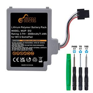 Pickle Power 2000mAh Batterie de Remplacement Compatible avec Nintendo Wii U Gamepad WUP-010 WUP-012 WUP-002 (TangTin, neuf)