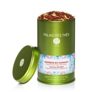 Palais des Thés, ROOIBOS DU HAMMAM, Rooibos d'Afrique du Sud, Sans théine, Mélange floral et fruité, Boîte métal 100g (Objectif Zen, neuf)