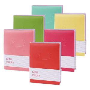 DIBALIYI 6Pièces Mini Carnet de Notes, Carnet avec Couverture en Cuir, Bloc Note de Poche, Carnet de Note Portable, 100 Feuilles, 8×10,5cmr (6 PCS) (DiBaBan, neuf)
