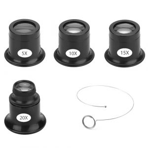 Loupe de Bijoutier, Loupe Monoculaire, loupe Horloger, Loupes de Réparation de Montre, Loupes D'horloger, 5X10X15X20X, pour Montres, Bijoux, Timbres (Fredeom, neuf)