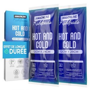 JAWA Cool Pads Gel 12x29 - Compresse de refroidissement réutilisable - Pack de refroidissement avec effet immédiat - Compresse flexible froid/chaud - Coolpack - Coussin de refroidissement polyvalent (amalix GmbH, neuf)