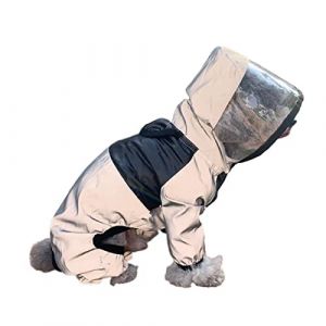 Imperm&eacute;able pour chien Manteau imperm&eacute;able for chien, veste imperm&eacute;able for chien, imperm&eacute;able avec pattes, petit avec capuche, 4 pattes, Cape de pluie for animaux de compagnie, 4 pattes, facile &agrave; net (ZHAOYIJIA, neuf)