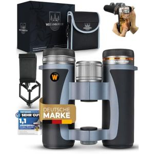 Weidenberger Jumelles 12 x 32 [vainqueur du test] &eacute;tanches IPX7, remplies de nitrog&egrave;ne et r&eacute;sistantes aux chocs, pour adultes, prisme BAK4 HD + objectif FMC, conviennent &eacute;galement pour les porteurs de (Birkental Deutschland, neuf)