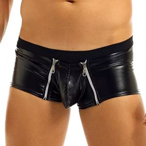 Cadeau Homme,Boxer Homme Sexy Sous Vetement Homme Sexy Érotique String Cuir Homme Slip Sexy Homme Érotique Underwear Ouvert entrejambe Tenue Sexy Homme Érotique Costume Sous-Vêtements Jean Homme (extensivc, neuf)