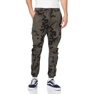Urban Classics Treillis élastiqué Homme Bas de survêtement Camouflage Sombre S (E.M.P., neuf)