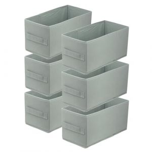 lavita Bo&icirc;te de rangement en tissu | Bo&icirc;tes de rangement pliantes 15 x 31 x 15 cm | Tiroir Bo&icirc;te de rangement Tiroir | Syst&egrave;mes de rangement pour les v&ecirc;tements | gris clair | 6 pi&egrave;ce (DOMINO-TRADE, neuf)