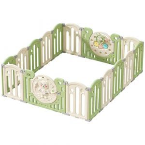 Parc Bebe Pliable, Parc Bebe, XXL Parc Enfant Modulable Avec Parc Enfant, Verrouillage de Sécurité, Forme Réglable, Rangement Pliable, Antidérapant, Barriere Bebe 8 12 14 16 (Zkiprm, neuf)