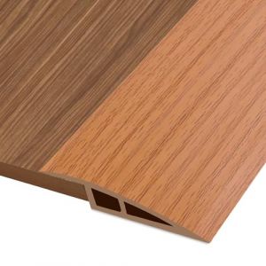 1M*5CM Barre de Seuil Adhesive, Seuil de Porte Adhesif PVC, Barre de Seuil Rattrapage de Niveau pour Hauteur du Seuil 5mm ~ 10mm, Rampe de Seuil Bandes de Transition Sol (Grain de Bois Jaune) (HengRongSh-EU, neuf)