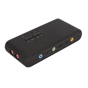 Zunate Carte Son Externe USB 7.1, DAC USB et Carte Son Ampli, Double Entrée Micro 3,5 Mm, Entrée Optique, Sortie Optique, pour Système de Haut-parleurs D'ordinateur Portable PC (Topiky-U, neuf)