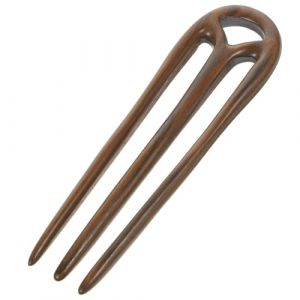 CHILDWEET Épingle à Cheveux en Bois Naturel Tortue Française Trois Dents Fourchette à Cheveux pour Maison et Sorties Style Vintage (STONESIX, neuf)