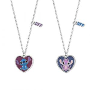 Disney Lilo & Stitch 2pcs BFF Necklace Set, Zinc, Zinc (Precision Time Store, neuf)
