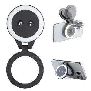 PGYTECH MagGlow Phone Fill Light MagSafe Selfie Light, Anneau Lumineux magn&eacute;tique LED Portable avec lumi&egrave;re Froide/Douce/Chaude pour Selfies/Photographie/vid&eacute;o, Noir Classique (PGYTECH-Direct, neuf)