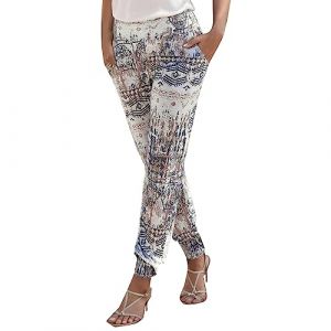 G&eacute;n&eacute;rique Pantalon Fluide Femme &Eacute;t&eacute; Boho Harem Taille Haute Floral Imprimer &Eacute;lastiqu&eacute;e Pants Baggy L&eacute;ger Yoga Plage Sarouel avec Poches (YINYUAN（Livraison en 5 &agrave; 8 jours), neuf)