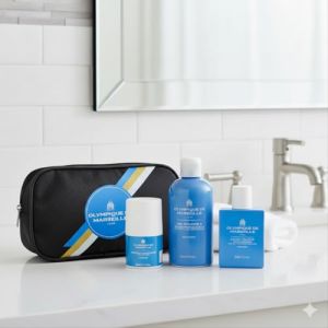 OLYMPIQUE DE MARSEILLE Coffret Cadeau OM Homme, Trousse de Toilette avec Gel Douche 250ml, D&eacute;odorant 50ml, Eau de Toilette 50ml (MISTERLOWCOST, neuf)