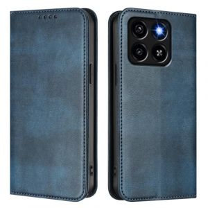 GOGME Coque pour ZTE Blade A35 / A55, &Eacute;tui Portefeuille en Cuir avec Protection RFID, Housse de Protection avec Support et Fentes pour Cartes - Bleu (KERUN EU, neuf)