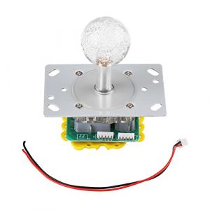 TREETDOBV Joystick D'arcade &agrave; LED, B&acirc;ton D'arcade, Joystick Lumineux Color&eacute; &agrave; LED Commutable de 4 &agrave; 8 Voies pour Le Jeu Vid&eacute;o de Jeu D'arcade (Yangquan Shaobai Trading Co., Ltd., neuf)