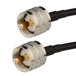 Superbat Câble Coaxial RG58 CB 150cm UHF PL259 Mâle vers Mâle 50 ohms Faible Perte pour Radio HAM et CB, Analyseur d'Antenne, Charge Factice, Compteur SWR(1 Pièce) (Wlaniot, neuf)