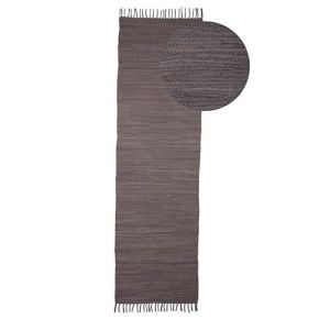 CarpetFine Tapis tissé à Plat Kilim Chindi Uni Couloir Gris 80x400 cm | Tapis Moderne pour Le Salon et la Chambre à Coucher (carpetfine, neuf)