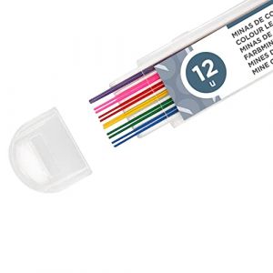 Liderpapel 52401Etui de 12 mines effaçables 0.5 mm couleur pour Porte-mines et Critérium (MaisonPratique, neuf)