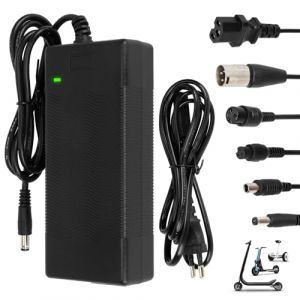 Tumacado Chargeur 42V 2A pour Trotinette Electrique，Chargeur Hoverboard, 36V Universel Chargeur Batterie Lithium avec 6 Connecteurs，Charge Rapide pour E-Bike， Hoverboard，Scooter électrique (paikewujin, neuf)