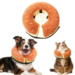 Collier Collerette Gonflable pour Chien Shyllin, Collerette Chien Gonflable avec Velcro R&eacute;glable, Collerette Chat, adapt&eacute; &agrave; La R&eacute;cup&eacute;ration Postop&eacute;ratoire, Anti-Morsure et Anti-L&eacute;chage (Orange, XL) (XFJIN243, neuf)